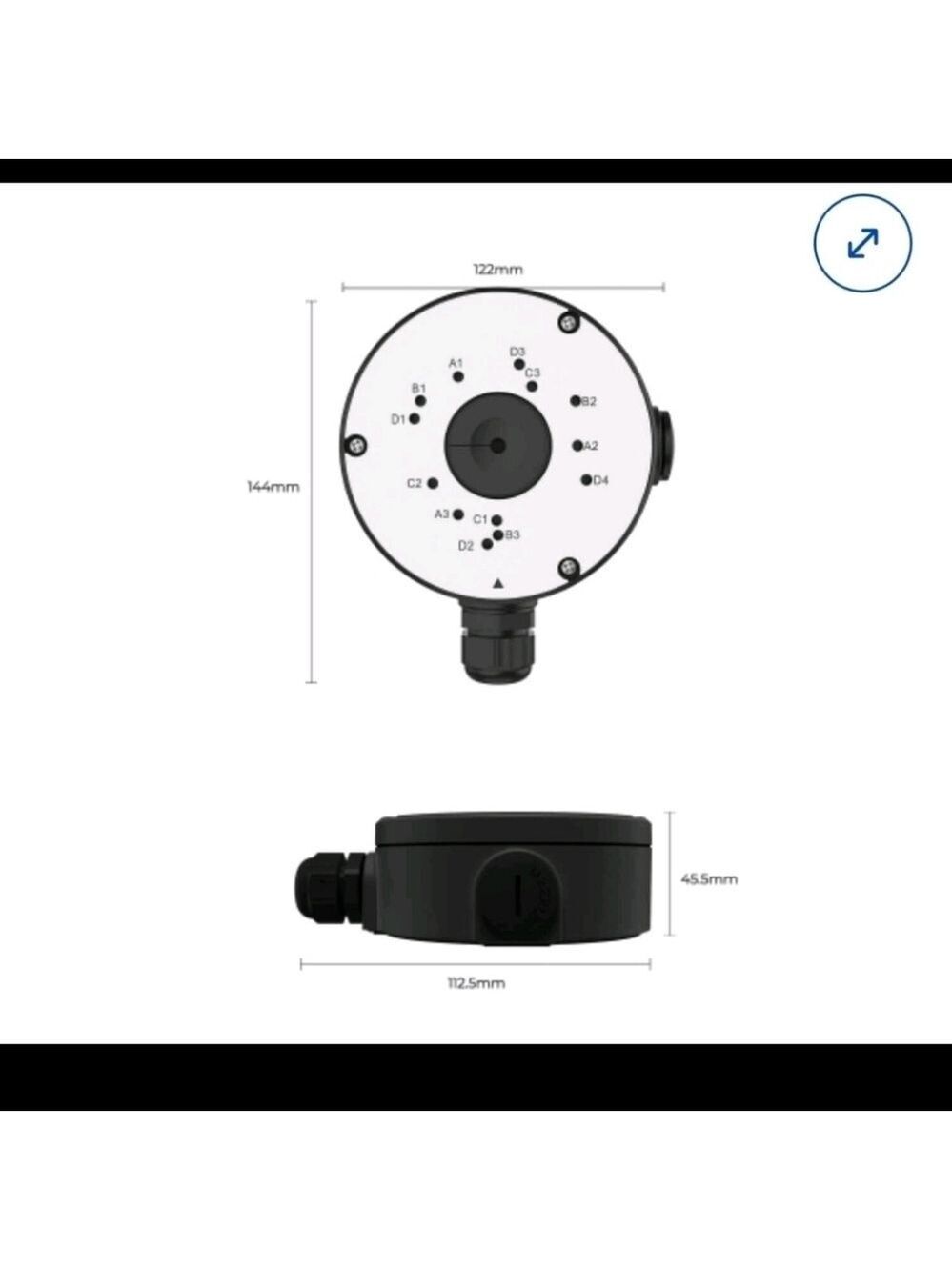 Black Reolink Camera Junction Box